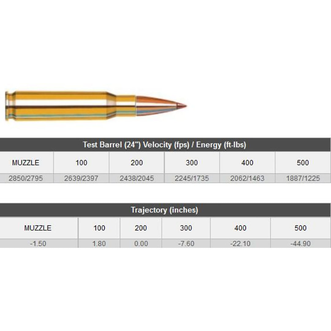 Hornady A-Max 308 Win 155Gr Polymer Tip Centrefire Ammo - 20 Rounds