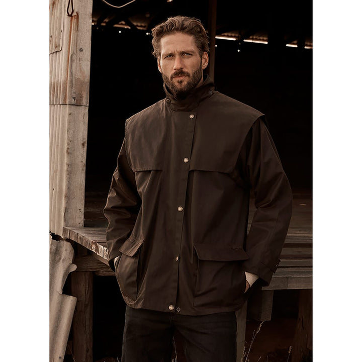 Driza-bone Drover Oilskin Jacket S / Brown