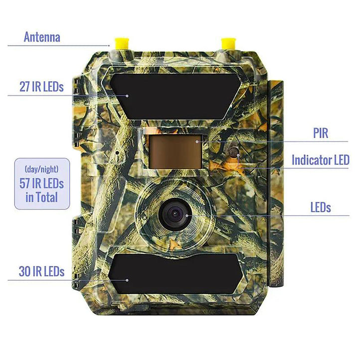 Accura Tracker Camera 4G Trail Camera black light Photo 24MP -1080P Video