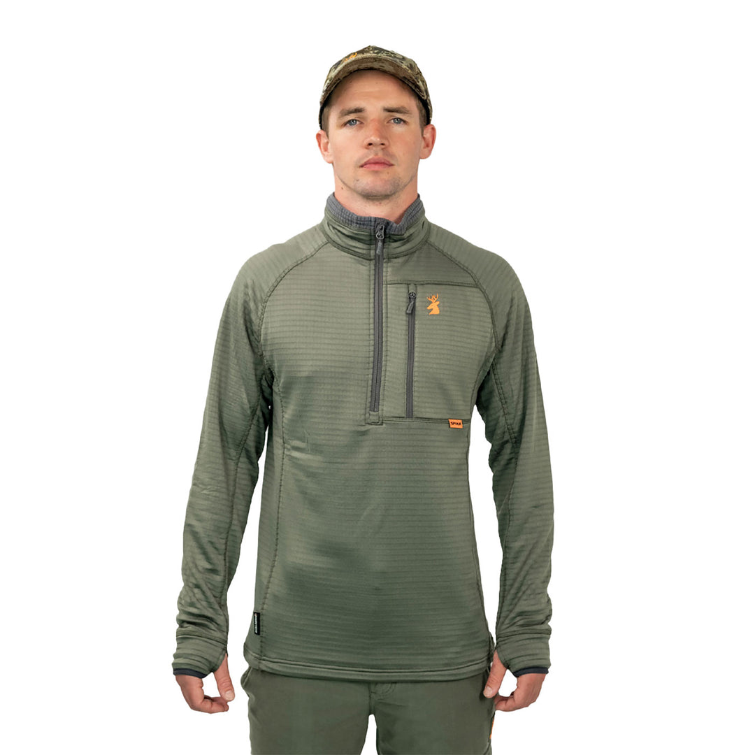 Spika Mens Gridfleece Top 2XL / Olive