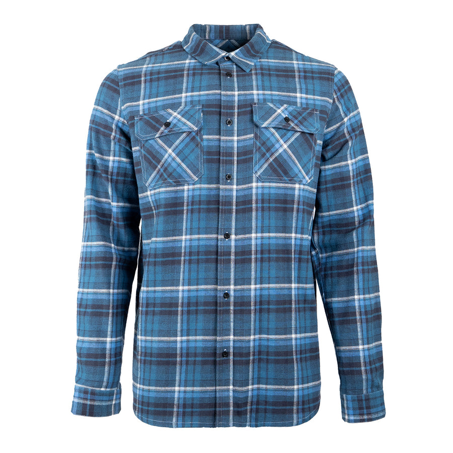 Spika Mens Flannel Check LS Shirt 2XL / Blue Black