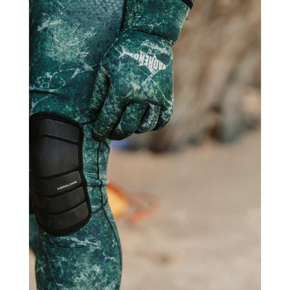 Adreno Abrolhos Mens 7.0mm Two Piece Wetsuit - Open Cell S / Camo Green