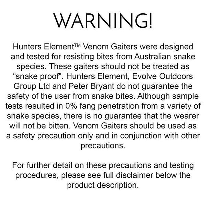 Hunters Element V2 Venom Gaiters - Grey