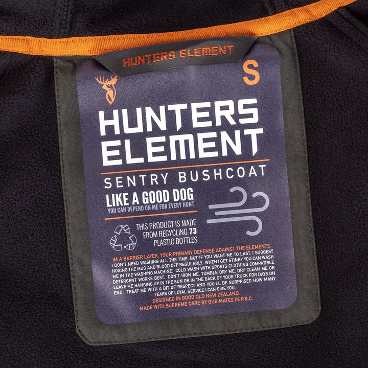 Hunters Element Sentry Bush Coat Full Zip - Green