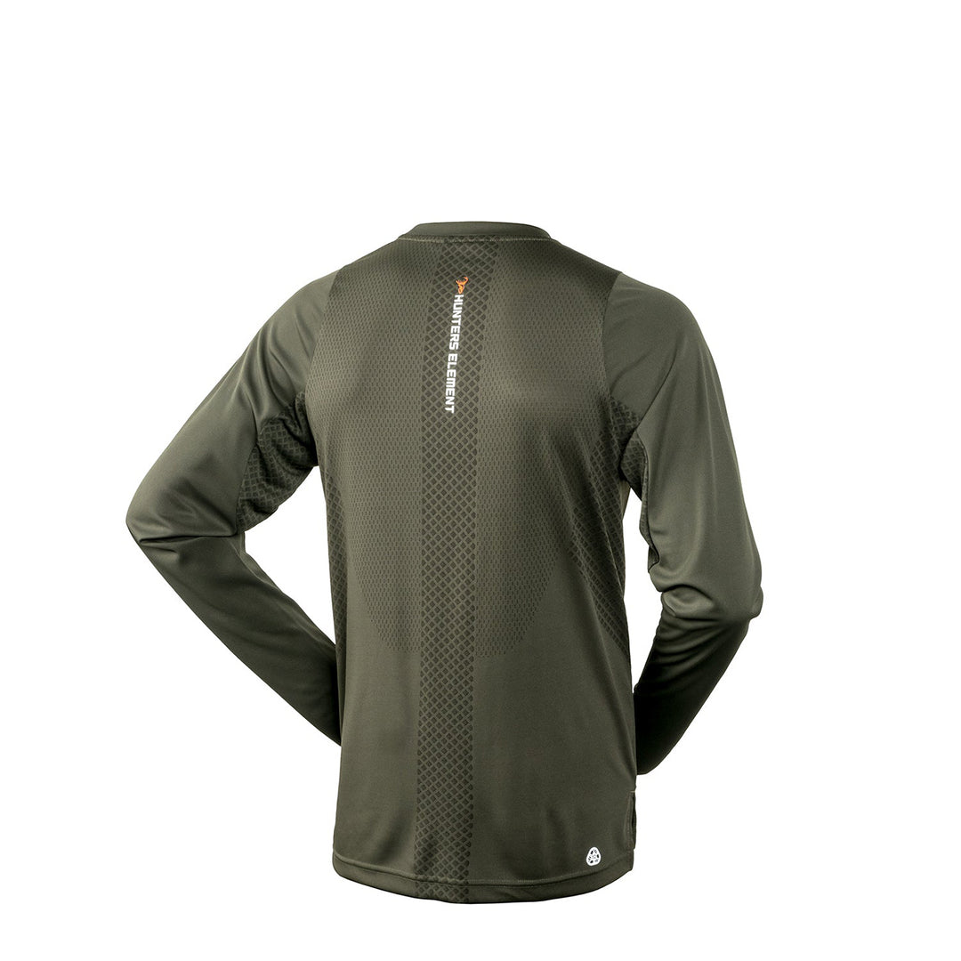 Hunters Element Eclipse Crew V2 LS Top 2XL / Green