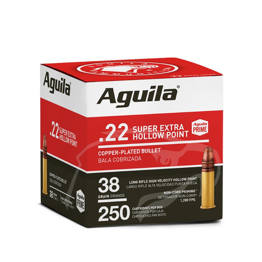 AGUILA 22LR HV HP 38HR RIMFIRE AMMO - 250 ROUNDS .22 LR