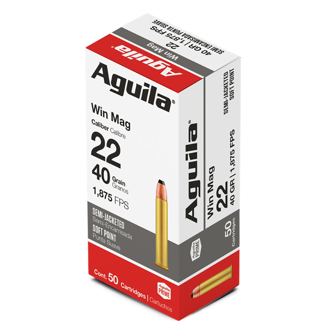 AGUILA 22WM SP 40GR RIMFIRE AMMO - 50 ROUNDS .22 WMR