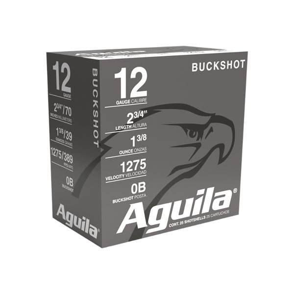 Aguila 12GA 2-3/4 0 Buck 1275 FPA Ammunition - 25 Rounds
