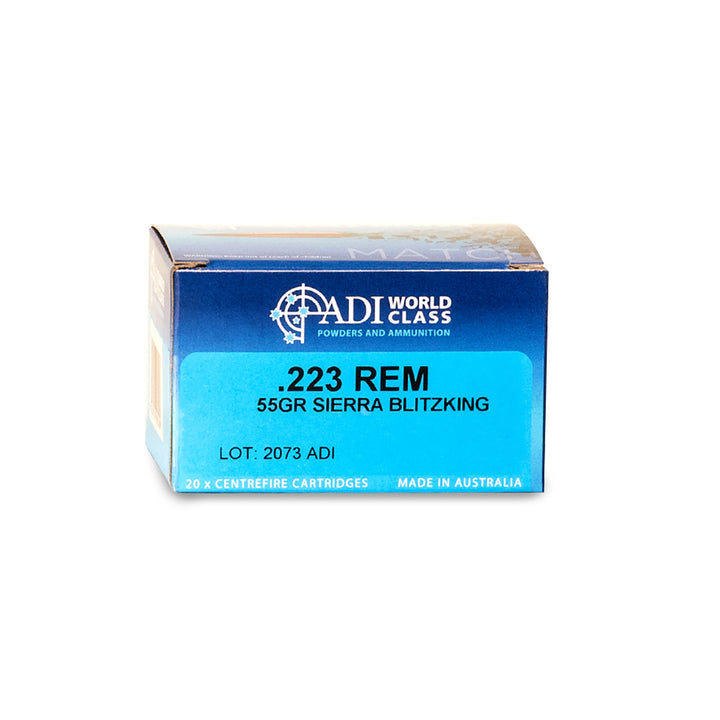 Adi Sierra Blitz King 223 Rem 55Gr Ballistic Tip Centrefire Ammo - 5 Rounds per pack