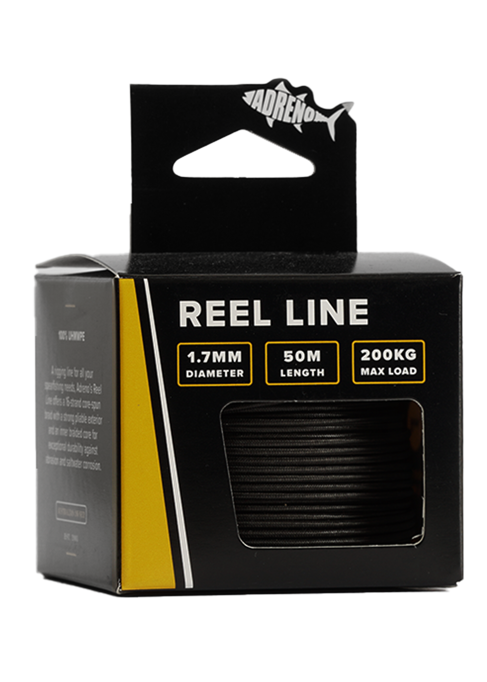 Adreno 1.7mm Reel Line - 50m - Black