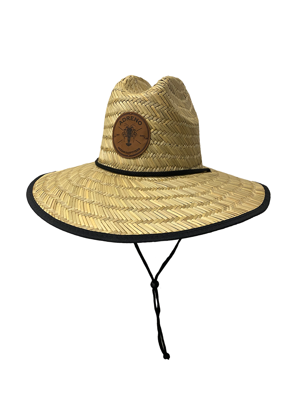 Adreno Straw Hat - Leather Cray Badge