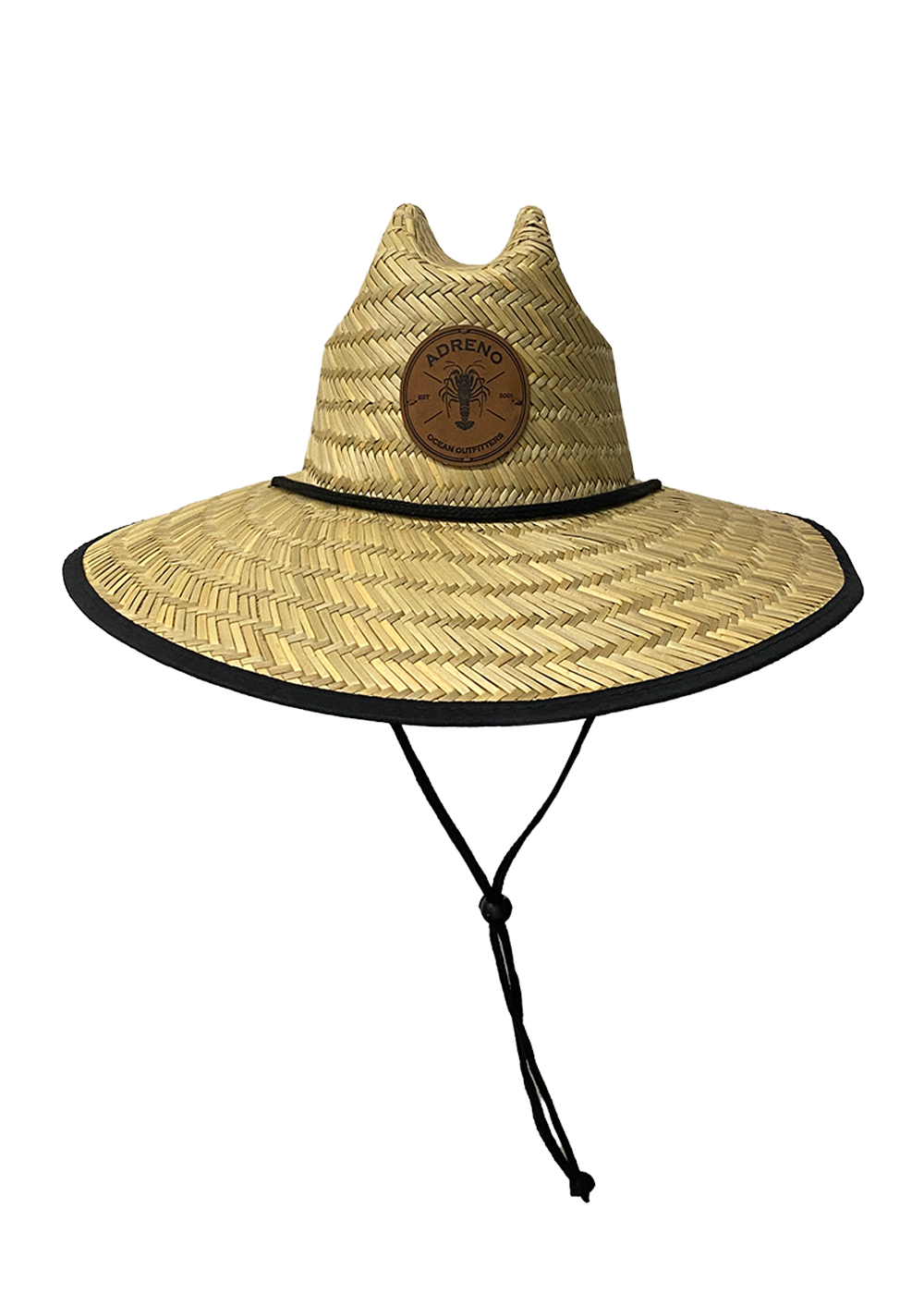 Adreno Straw Hat - Leather Cray Badge