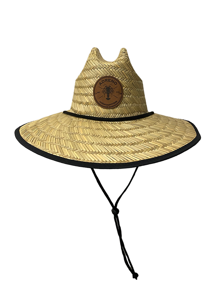 Adreno Straw Hat - Leather Cray Badge