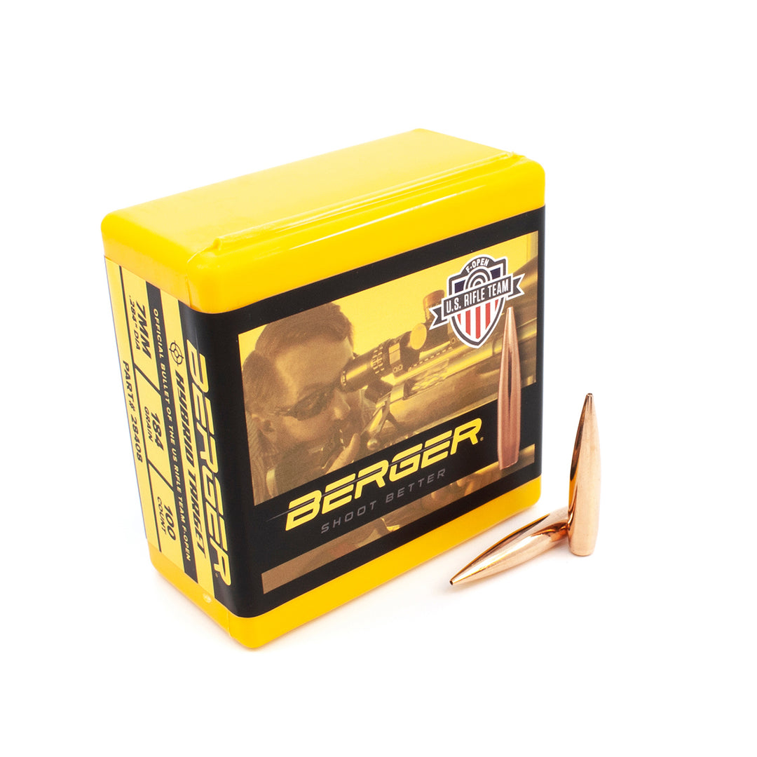 Berger 7mm 184 gr F-Open Hybrid Target - 100 Projectiles 7mm