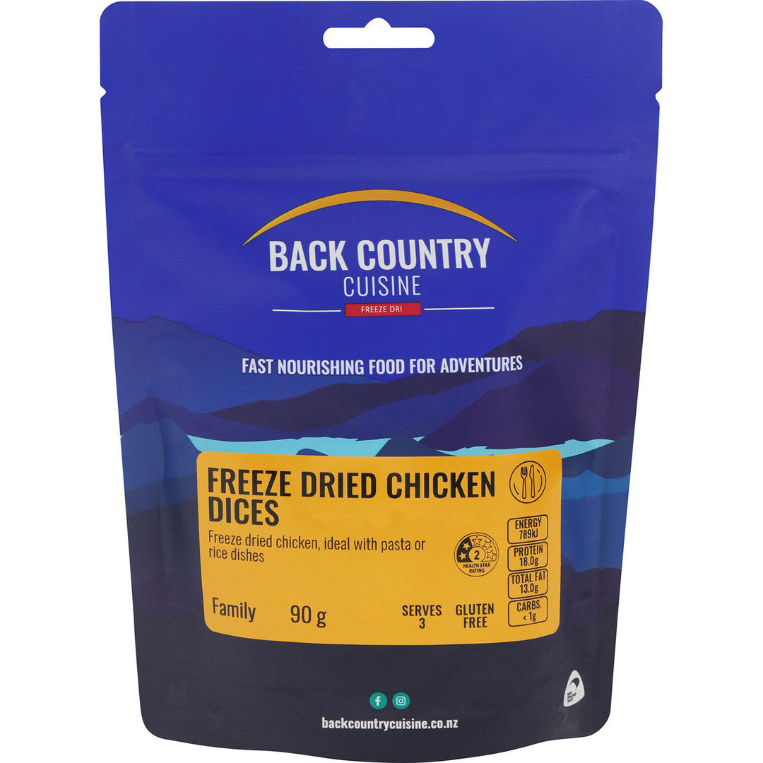 Back Country Cuisine Freeze Dried Chicken Dices 90g Family