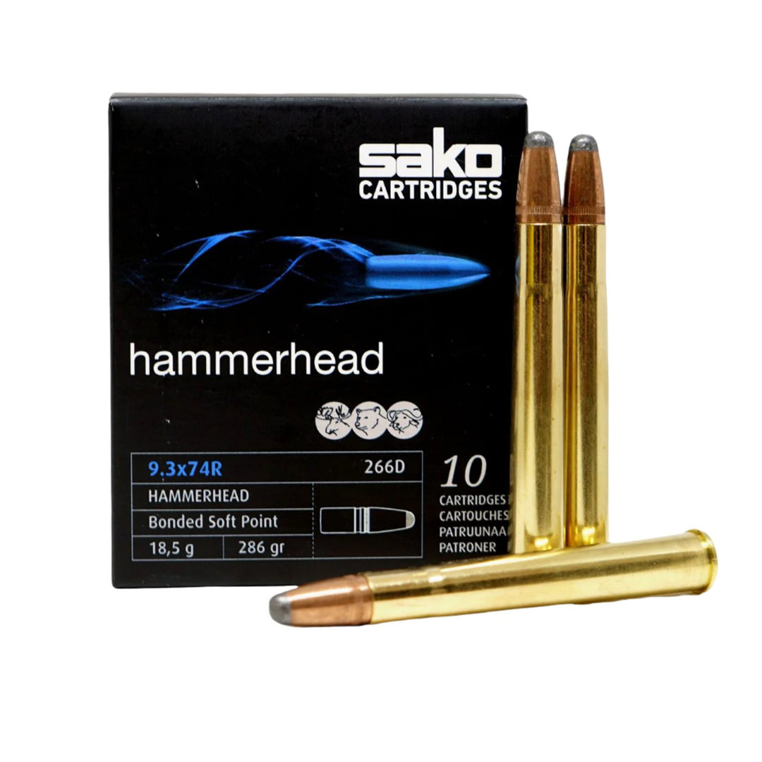 Sako 9.3x74R 286gr HammerheadCentrefire Ammo - 10 Rounds