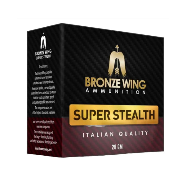 Bronze Wing Super Stealth Shot Shell - 28gm - 1275 fps - 8 - 12G - 250 Round Slab