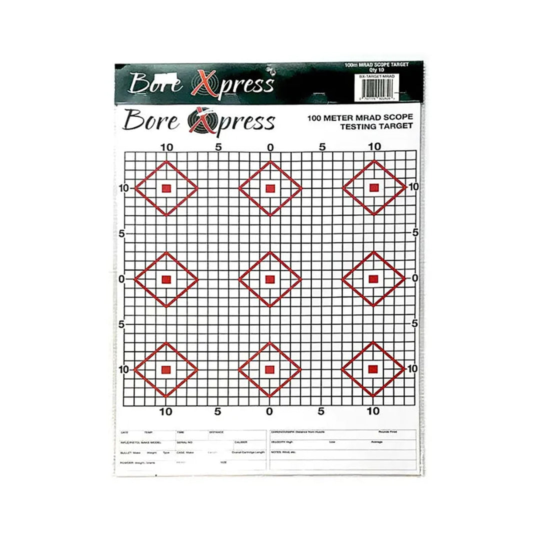 Bore Xpress M-Rad Paper Targets - 10 Pack