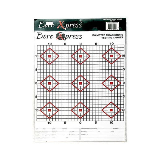 Bore Xpress M-Rad Paper Targets - 20 Pack