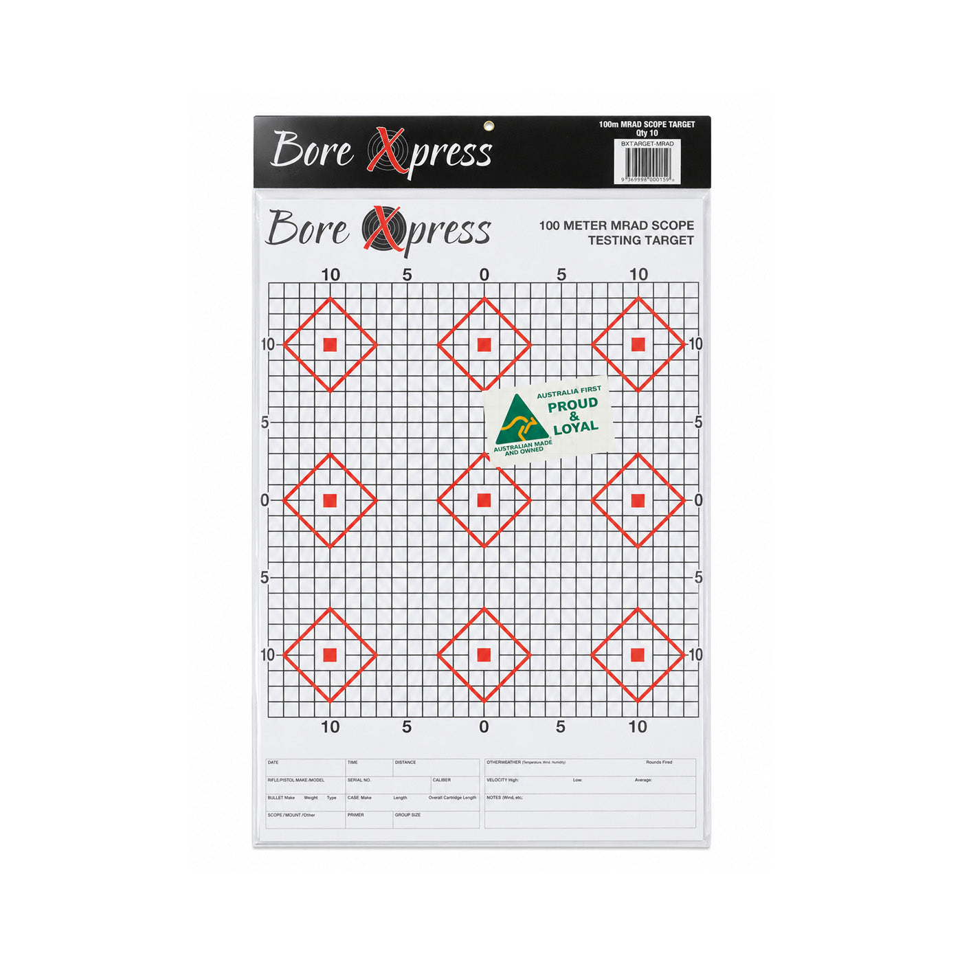 Bore Xpress Load Development Paper Targets - 20 Pack – Venture Hunting