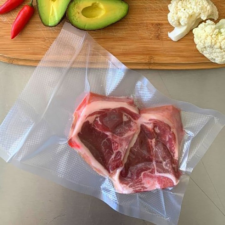Pac Food Embossed Micro-Channel Vac Bags - 100 Microns - 165mm x 250mm - 100 Bags