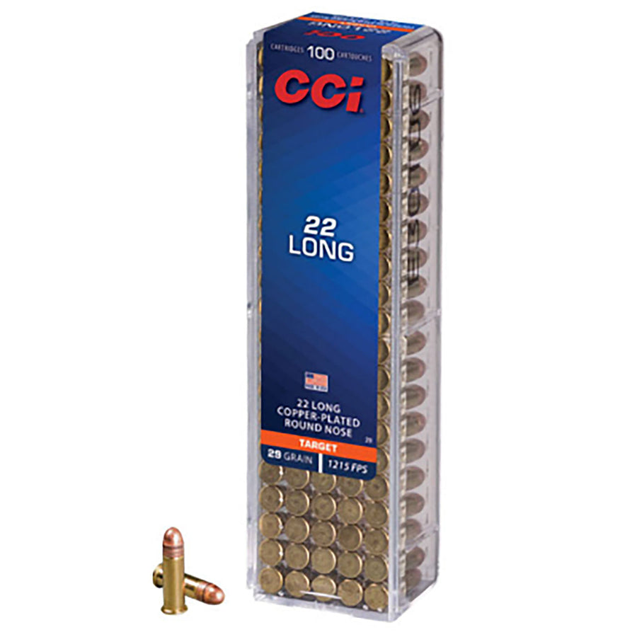 CCI 22 Long 29gr Solid Hv 1215fps Rimfire Ammo - 100 Rounds .22 LR