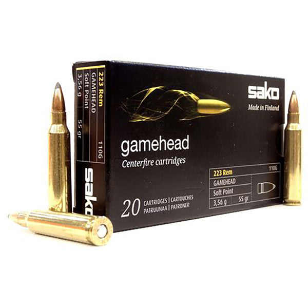 Sako Gamehead 223 REM 55Gr - Centrefire Ammo - 200 Round Slab