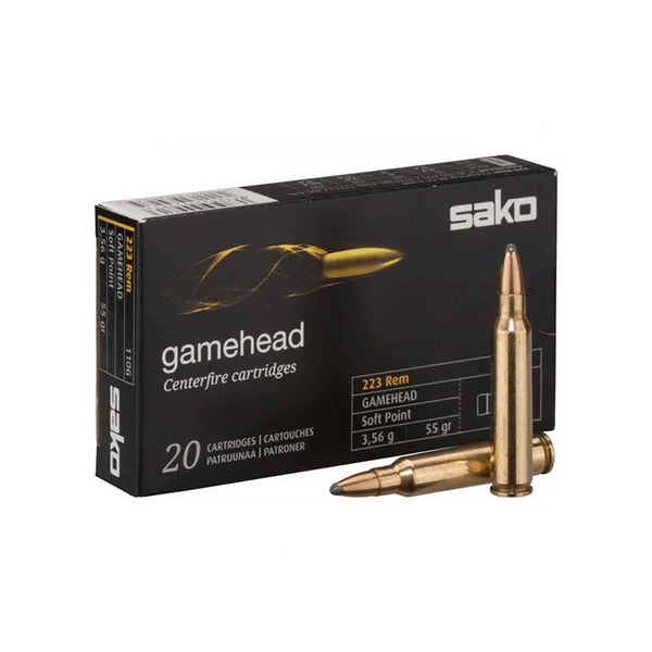 Sako Gamehead 223 REM 55Gr - Centrefire Ammo - 20 Rounds
