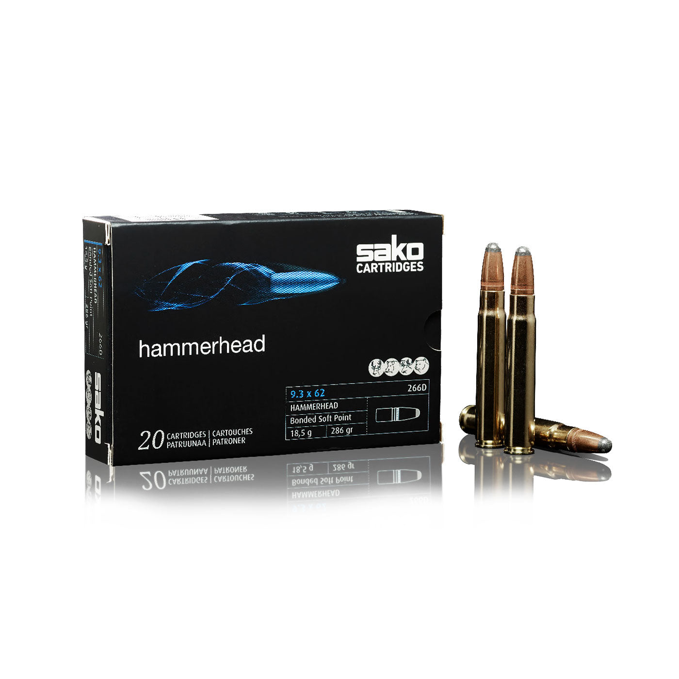 ＊sakoa ＊ Sako Hammerhead 9.3X62mm 286Gr - Centrefire Ammo - 20 Rounds