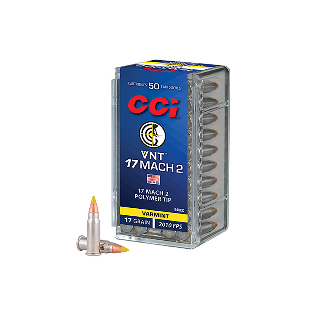 CCI 17mach2 Vnt 17gr Rimfire Ammo - 50 Rounds