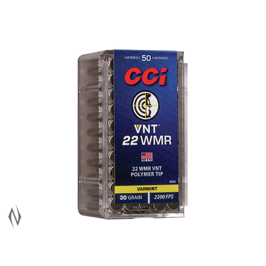 CCI VNT 22 WMR 30 Grain - Polymer Tip - Rimfire Ammo - 50 Rounds .22 WMR