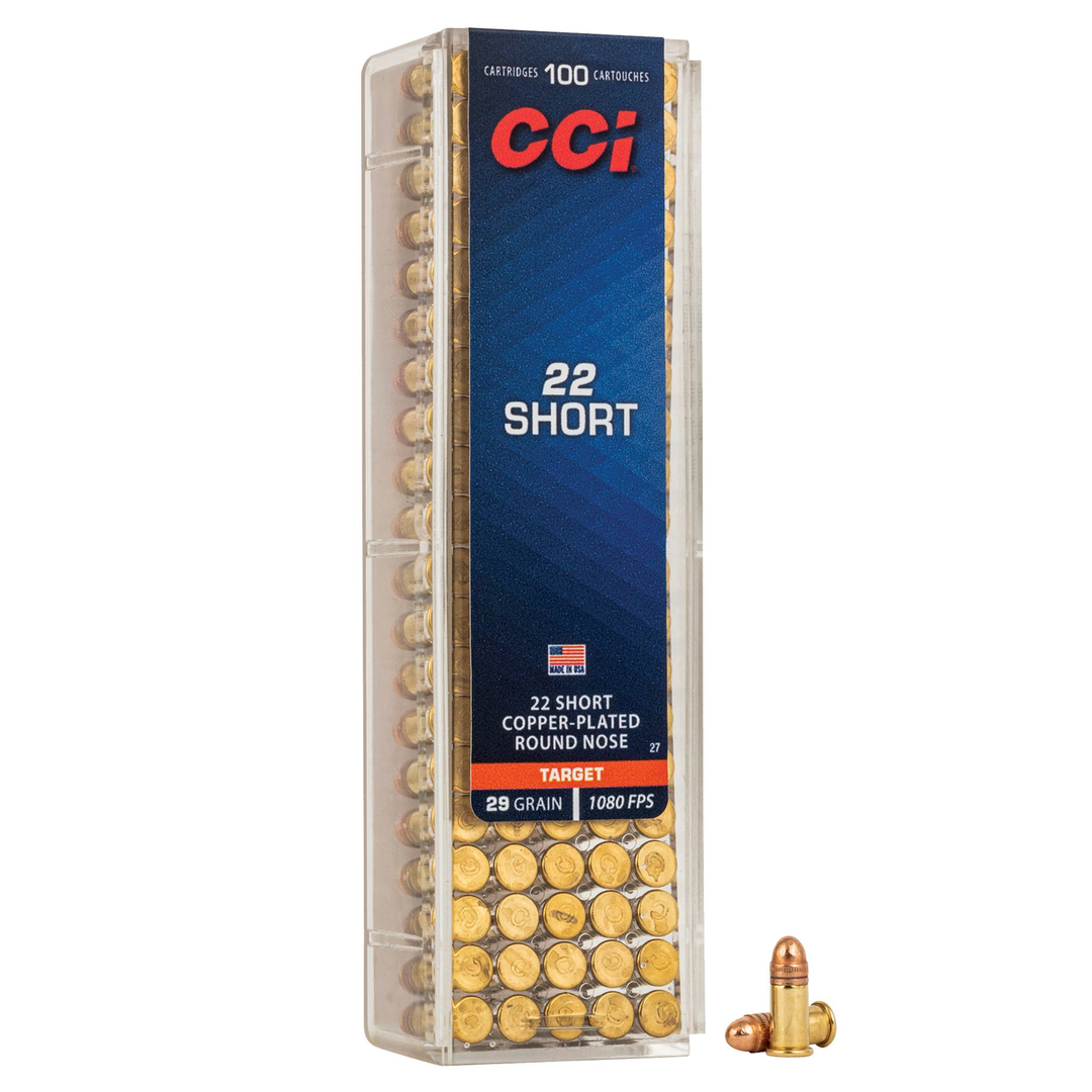 CCI 22 Short 29GR 1080FPS RN Rimfire Ammo - 100 Rounds