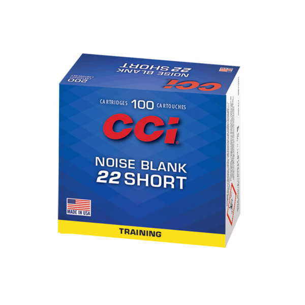 CCI 22 Short Noise Blank Rimfire Ammo - 100 Rounds