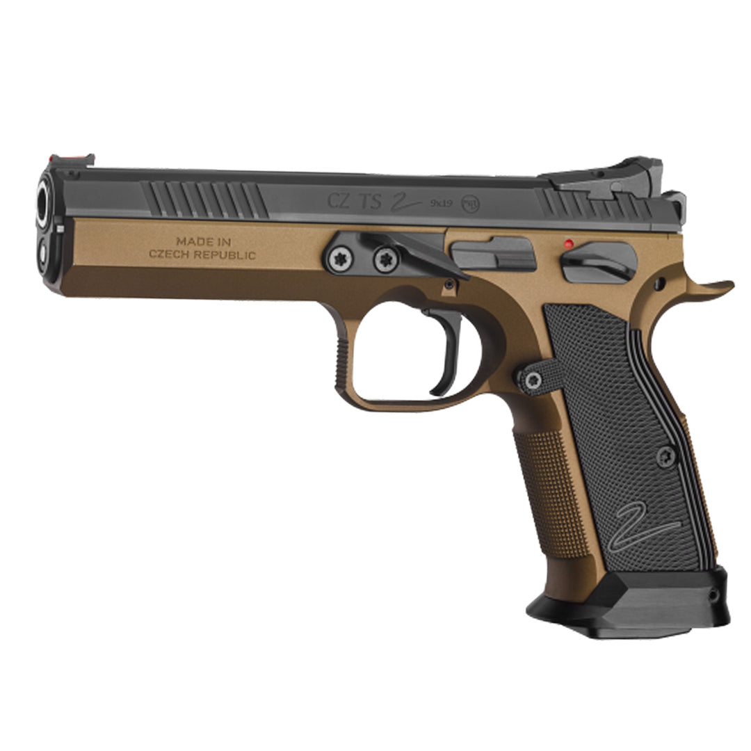 CZ TS 2 9MM Deep Bronze 134mm 2 S/Mags 10rnd Mag Pistol