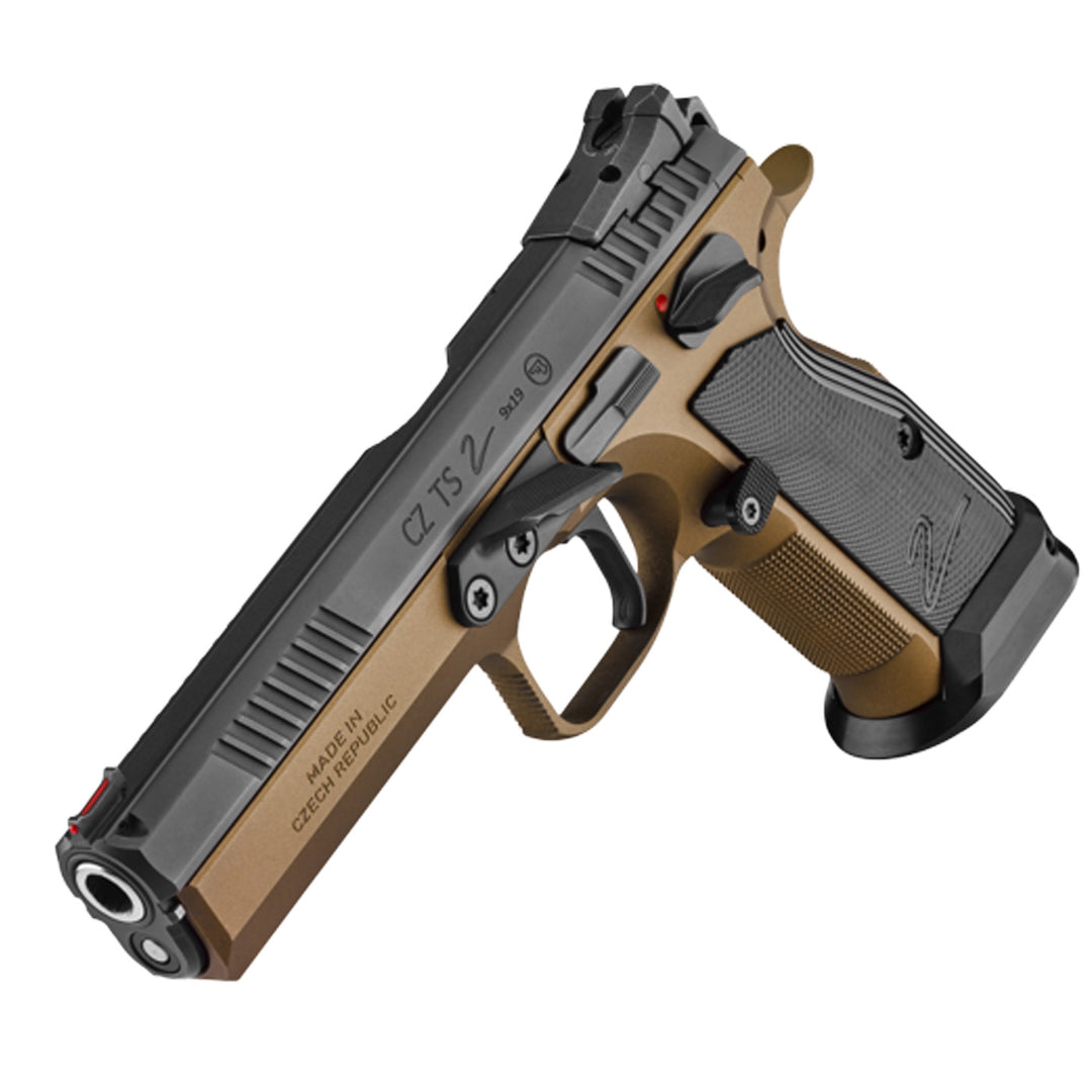 CZ TS 2 9MM Deep Bronze 134mm 2 S/Mags 10rnd Mag Pistol