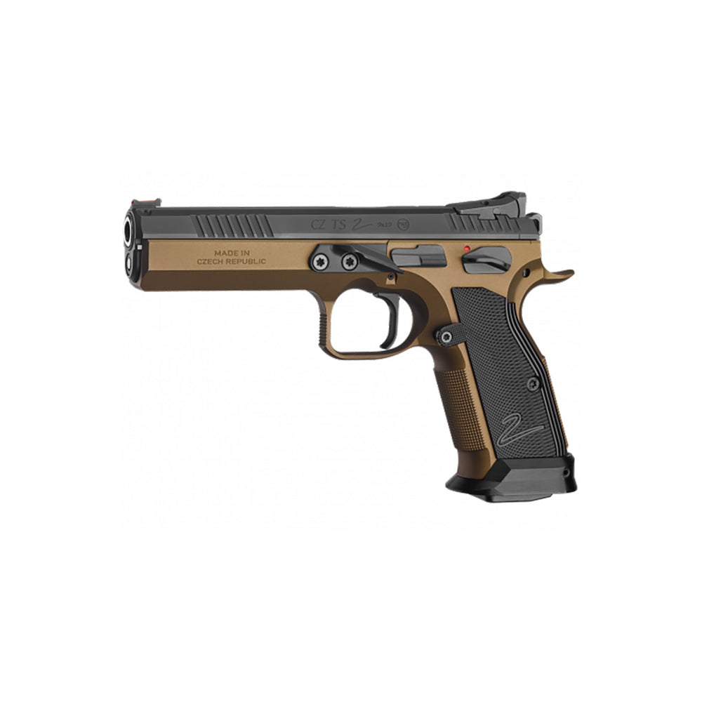 CZ TS 2 9MM Deep Bronze 134mm 2 S/Mags 10rnd Mag Pistol 9mm