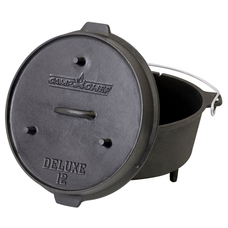 Camp Chef Cast Iron Deluxe Dutch Oven - 9 1/3 Quart - 12in 12in