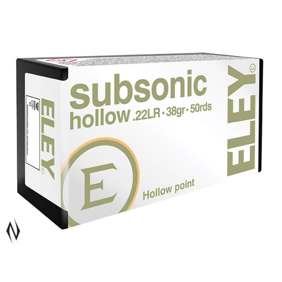 Eley Subsonic 22 LR - 1040 FPS - Hollow Point - Rimfire Ammo - 50 Rounds .22 LR