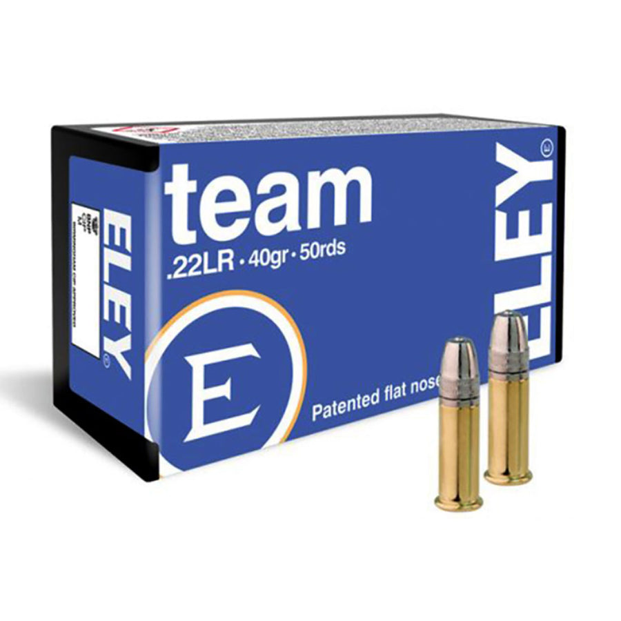 ELEY TEAM - 40GR - 22LR RIMFIRE AMMO - 50 ROUNDS .22 LR