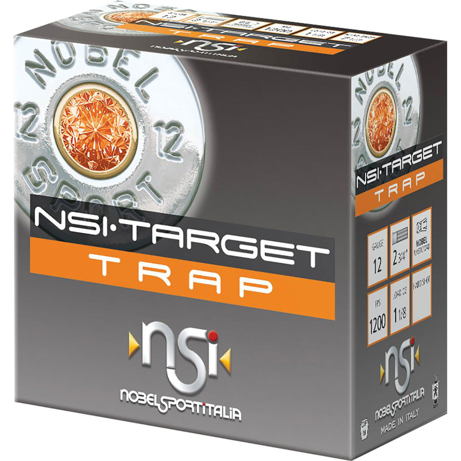 NSI Target Trap Shotshell Ammo - 12 Gauge - 32gm - 1145 fps - 8 - 25 Rounds