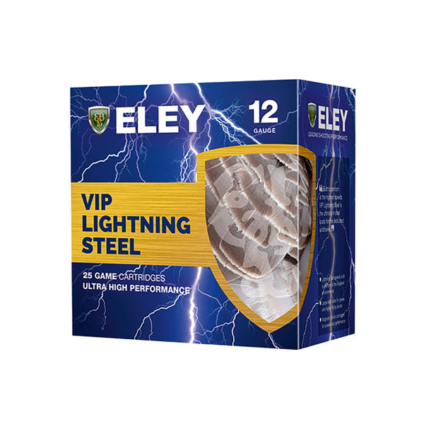 Eley Vip Hp Lightning Steel 12G 3inch 36Gr Size 4 1410Fps Shotshell - 25 Pack