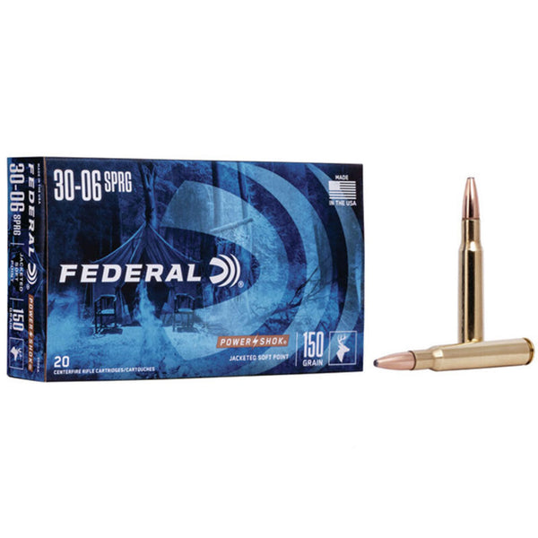 Federal Power-Shok 30-06 Springfield 180 Grain - Soft Point - Centrefire Ammo - 20 Rounds