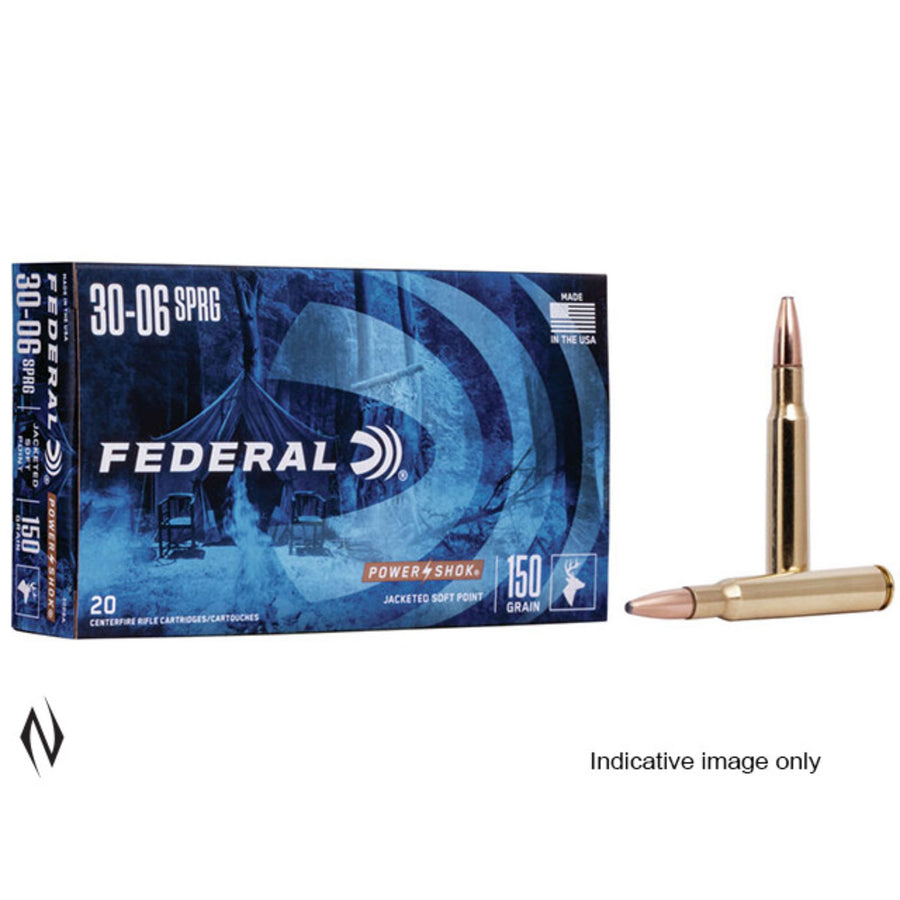 Federal Power-Shok 30-06 Springfield 180 Grain - Soft Point - Centrefire Ammo - 20 Rounds .30-06 SPRINGFIELD