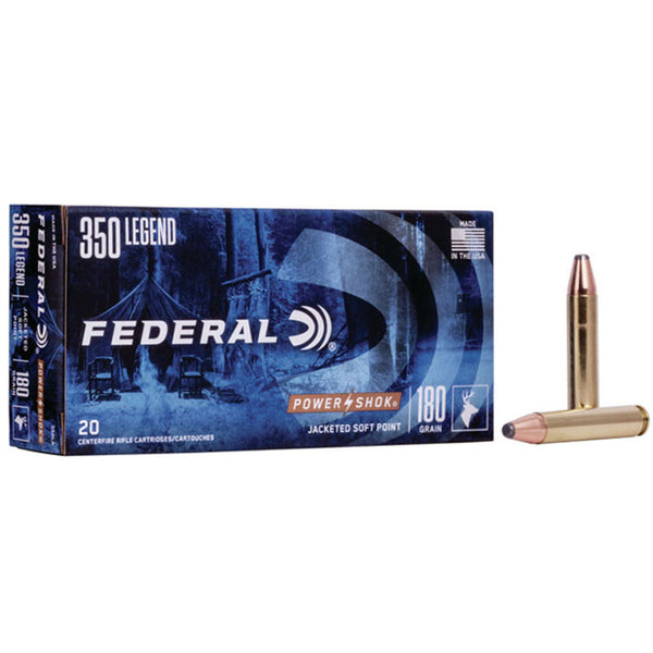 Federal Power-Shok 350 Legend 180 Grain - Soft Point - Centrefire Ammo - 20 Rounds