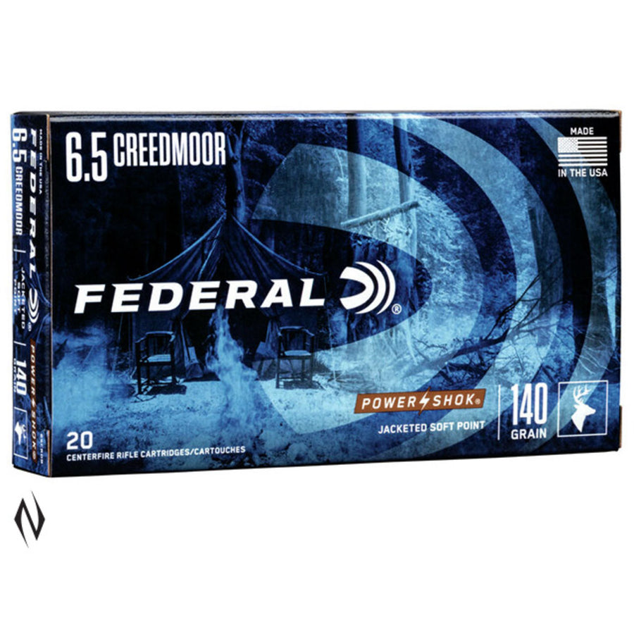 Federal Power-Shok 6.5 Creedmoor 140 Grain - Soft Point - Centrefire Ammo - 20 Rounds 6.5 CREEDMOOR