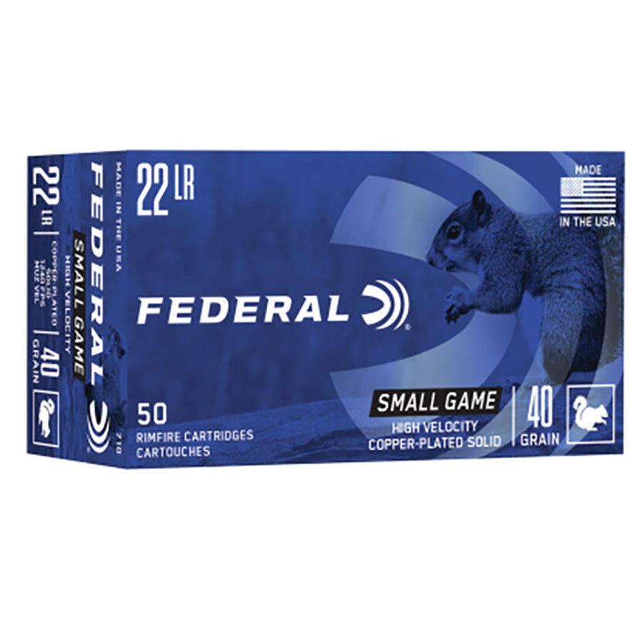 Federal Game-Shok Solid Hv .22Lr 40Gr 1240Fps Rimfire Ammo - 50 Rounds .22 LR