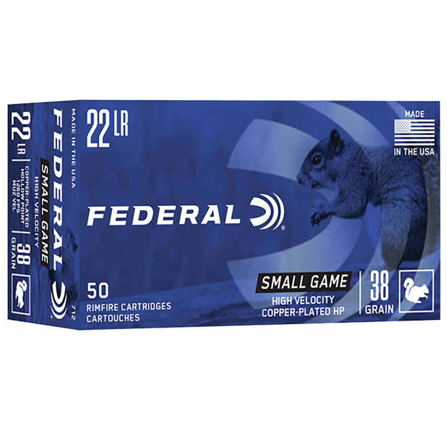 Federal Game-Shok Hp Hv .22Lr 38Gr 1260Fps Rimfire Ammo - 50 Rounds .22 LR