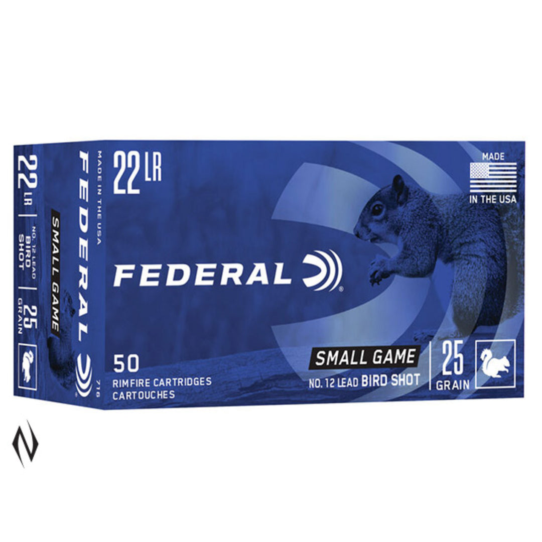 FEDERAL 22LR NO.12 BIRDSHOT Rimfire Ammo - 50 Rounds .22 LR