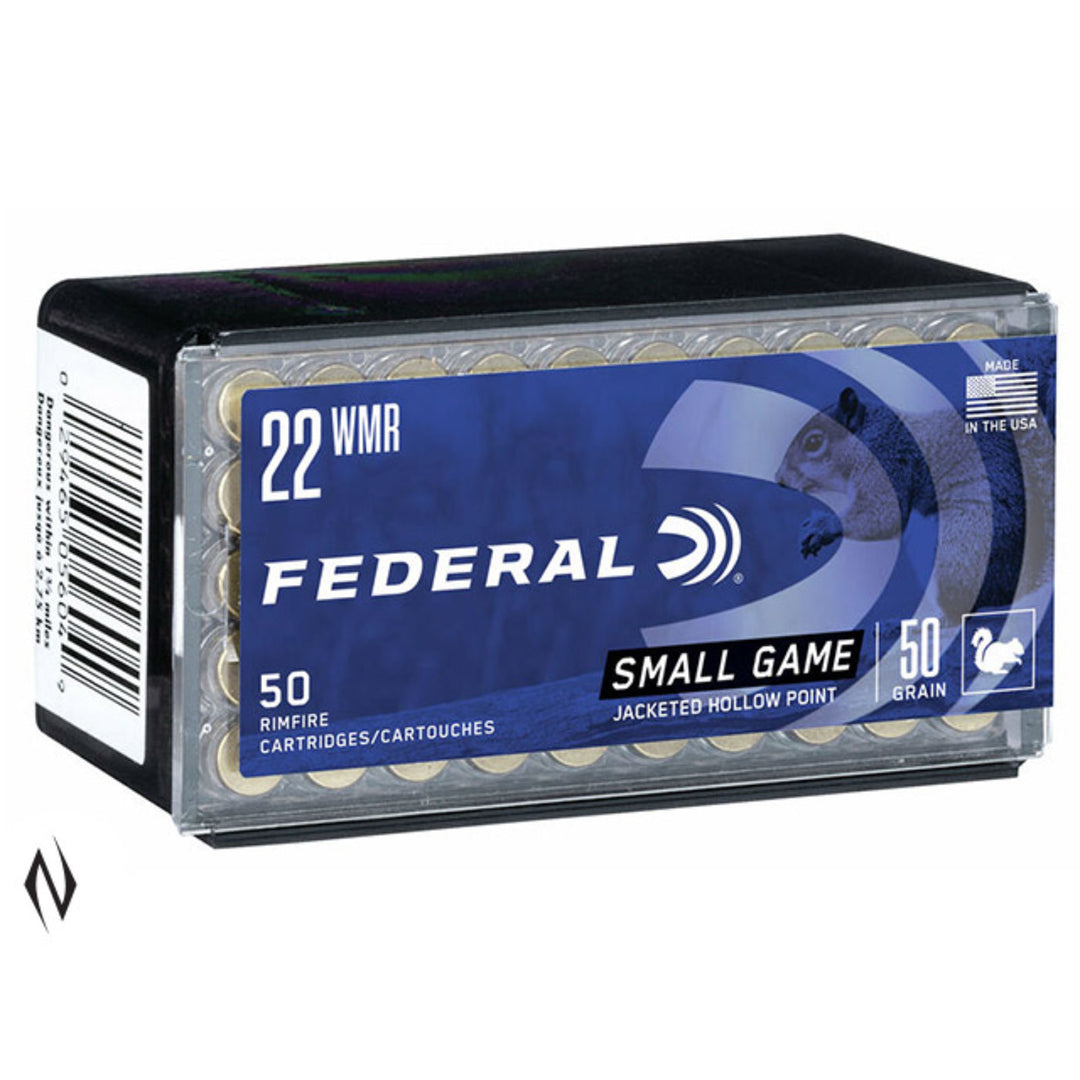 Federal Game-Shok 22 WMR 50 Grain - 1530 FPS - Jacketed Hollow Point - Rimfire Ammo - 50 Rounds .22 WMR