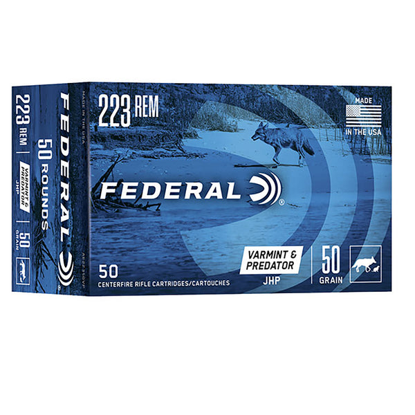 Federal Varmint .223 Rem 50Gr Jhp Ae Centrefire Ammo - 50 Rounds